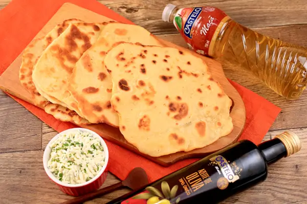 pão de vinagre na frigideira