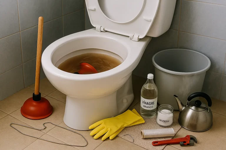 como desentupir vaso